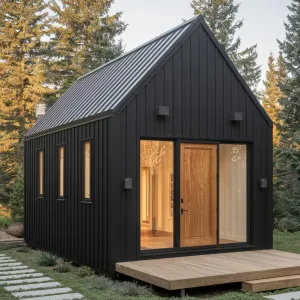 Midnight Noir Retreat with Pinecone Views