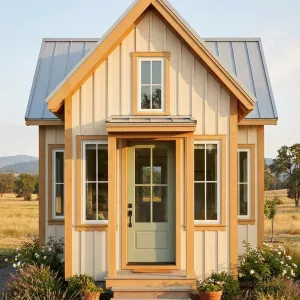 Pasturefront Cream Gable Tiny Cottage