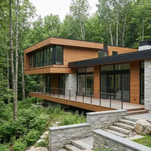 Treehouse-Inspired Stone And Cedar Hideaway