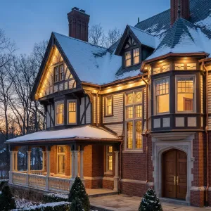 Twilight Tudor Haven In Winter