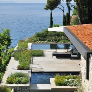 Roof Garden With Glass Railing and Panoramic Views
