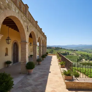 Hilltop Arcades Overlooking Vineyards