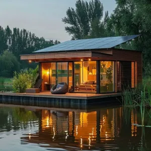 Solar-Powered Floating Villa