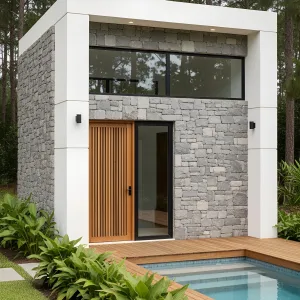 Modern Cube by the Pool