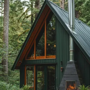 Dark Green Siding