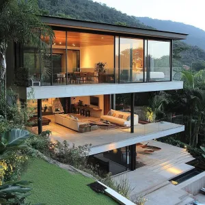 Glass-walled Living Space