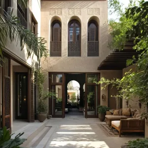 A Courtyard Hugged by Shadows