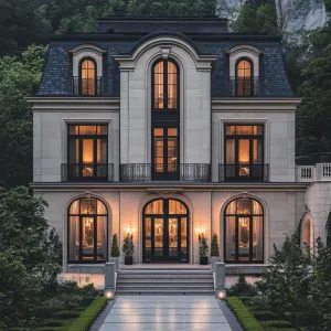 Modern Neoclassical Elegance in the Woods