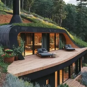 Modern Eco House Nestled in Nature