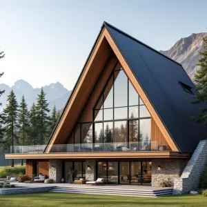 Triangular Tranquility Beneath Majestic Peaks