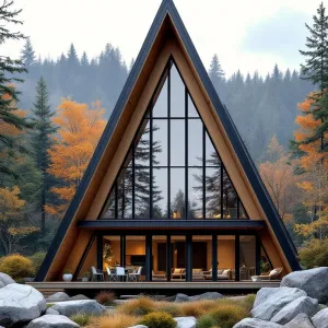 Triangular Wonderland Beside a Tranquil Pond