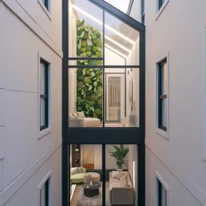 Modern Oasis Between Buildings