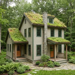 Woodland Cottage With Mossy Roofscape