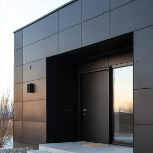 Underground Bunker-style Home With Sleek Black Metal and Luxurious Amenities