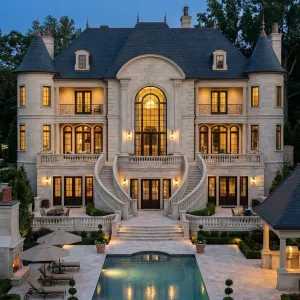 Moonlit Chateau Cascade