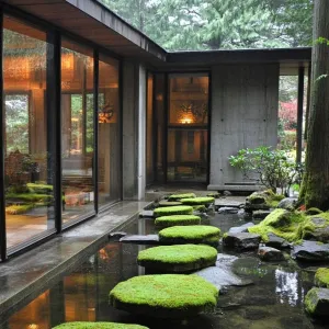 Leafy Oasis: Mossy Charm and Modern Calm