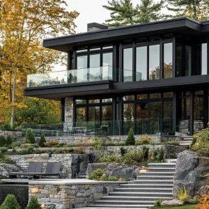 Glass Panorama with Autumn Views
