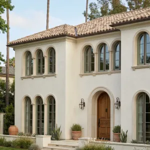 Mediterranean Courtyard Home With Repeating Arches