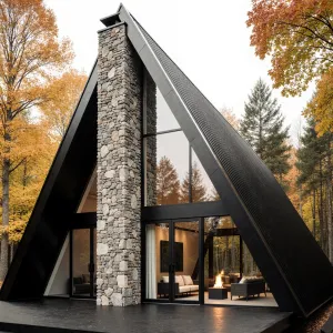 A-Frame Retreat in Golden Woodland