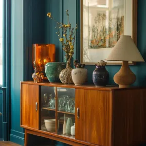 Vintage Teal Haven: A Retro Repose