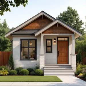 Craftsman Delight with Wooden Door Whimsy