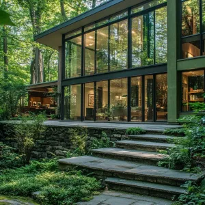 Alluring Glass Retreat Amidst Woodland Whispers