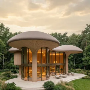 Mushroom Canopy Woodland Glass Haven