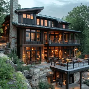 Mountain Marvel: Timber and Stone Fusion