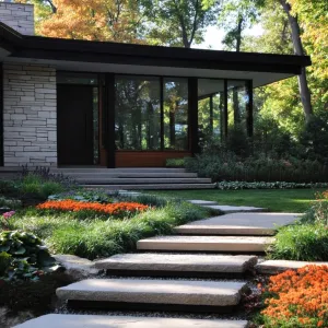 Symmetrical, Minimalist Landscaping