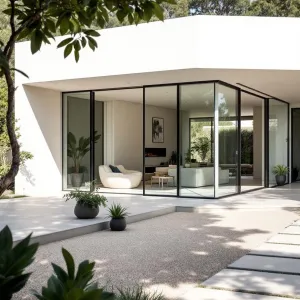 Sleek Escape: The Glass Corner Refuge