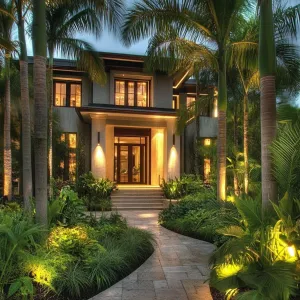 Palm-Lined Pathway to Paradise