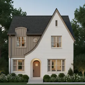 Sweeping Eave Tudor Cottage