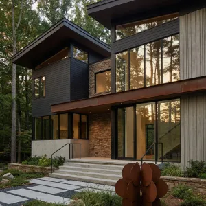 Asymmetric Forestlight Glassboard Home