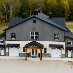 Grandiose Gray Grange: A Contemporary Retreat