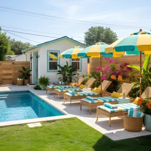 Sunny Dwell Delight: Poolside Perfection