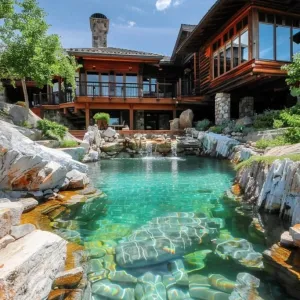 Natural Spring-fed Pool With Rock Formations