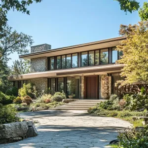 Modern Stone Sanctuary in Sunlit Splendor