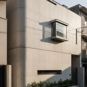 Rounded Corner Concrete Streethouse