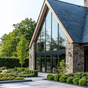 Gable Grandeur: A Stone Delight