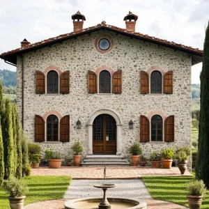 Preview of Chic Stone Chateau with a Fanciful Fountain