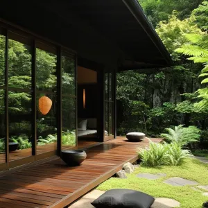Woodland Zen: A Courtyard Symphony
