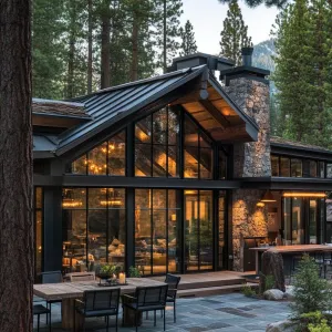 Refined Retreat: Glass and Timber Fusion