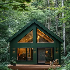 Green Wooden Mountain House