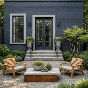Compact Courtyard Studio With Gravel Lounge