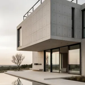 Cliff-Edge Cantilever Concrete Villa