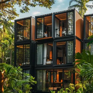 Modern Jungle Oasis: Stackable Steel Studios