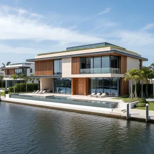 Green-Roofed Canal Edge Modernist
