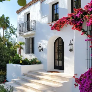 Sun-Kissed Spanish Villa with Blooming Bougainvillea