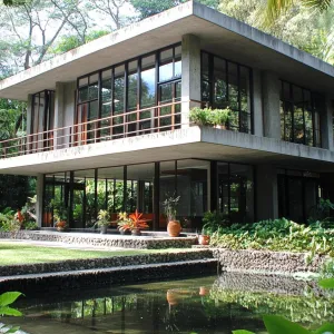 Concrete Chic in a Tropical Treetop Haven
