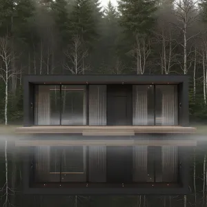 Reflections in a Forest Hideaway